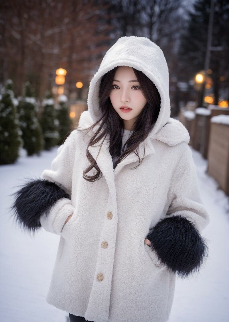 サンプル画像5:【美女名録】vol1.2  彼女の冬のコートコレクション 198枚  【AIグラビア写真集】(AI美女制作参謀本部2課) [d_500984]