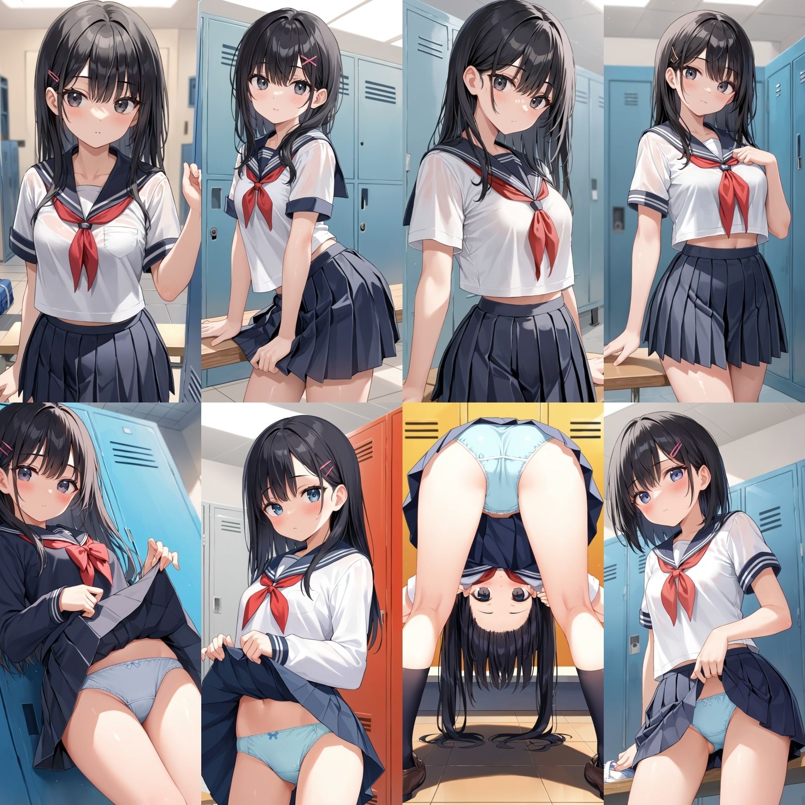 サンプル画像1:更衣室で秘密のエッチ【500枚】(女子高生) [d_501646]