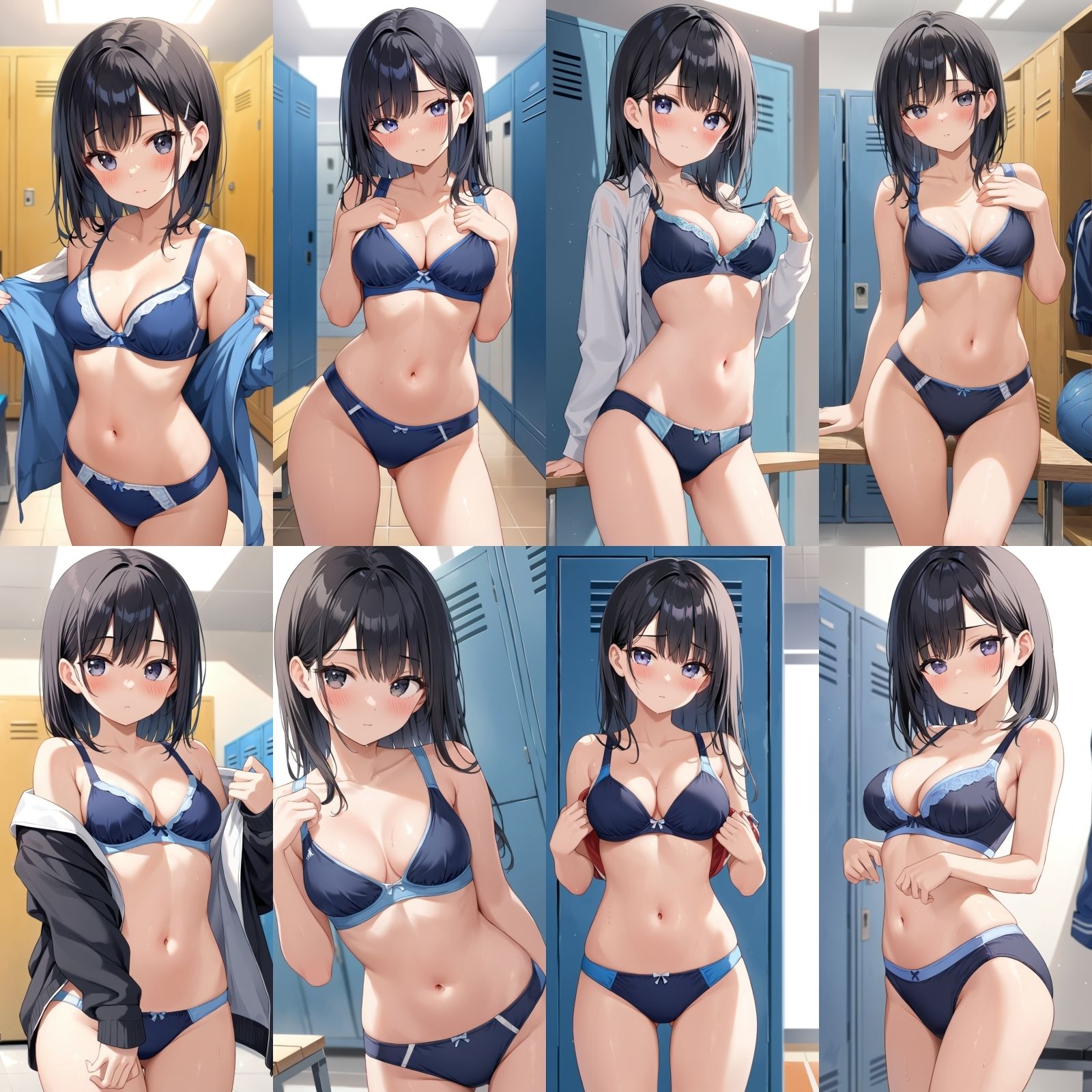 サンプル画像2:更衣室で秘密のエッチ【500枚】(女子高生) [d_501646]