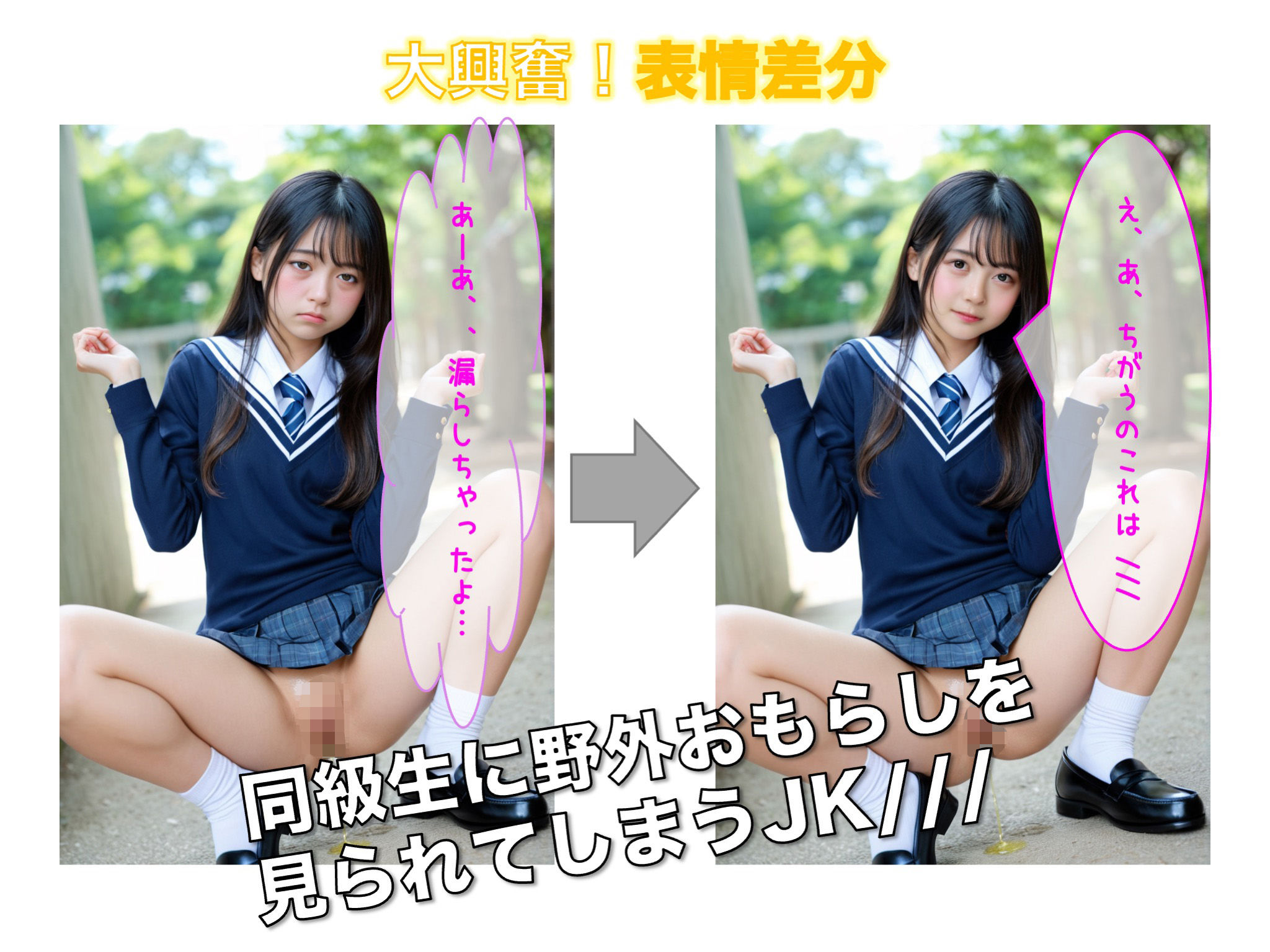 サンプル画像3:女子校生 校内おもらし写真集(妄想実現委員会) [d_501754]