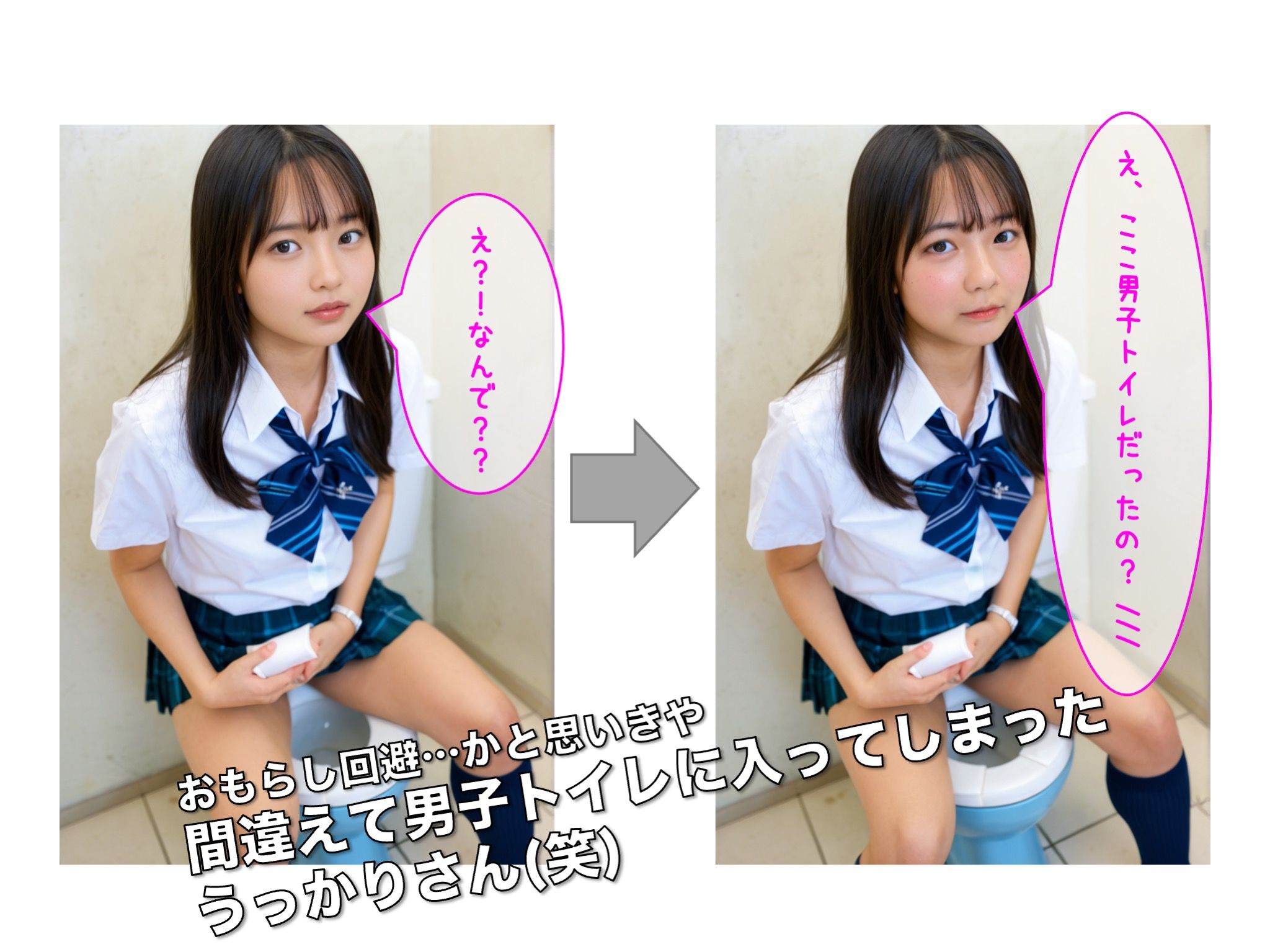 サンプル画像4:女子校生 校内おもらし写真集(妄想実現委員会) [d_501754]