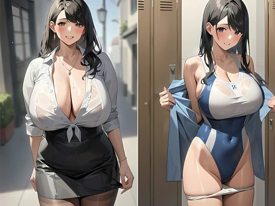 サンプル画像1:爆乳教師がエロすぎて童貞卒業させてもらった件(ママコチャ) [d_501811]