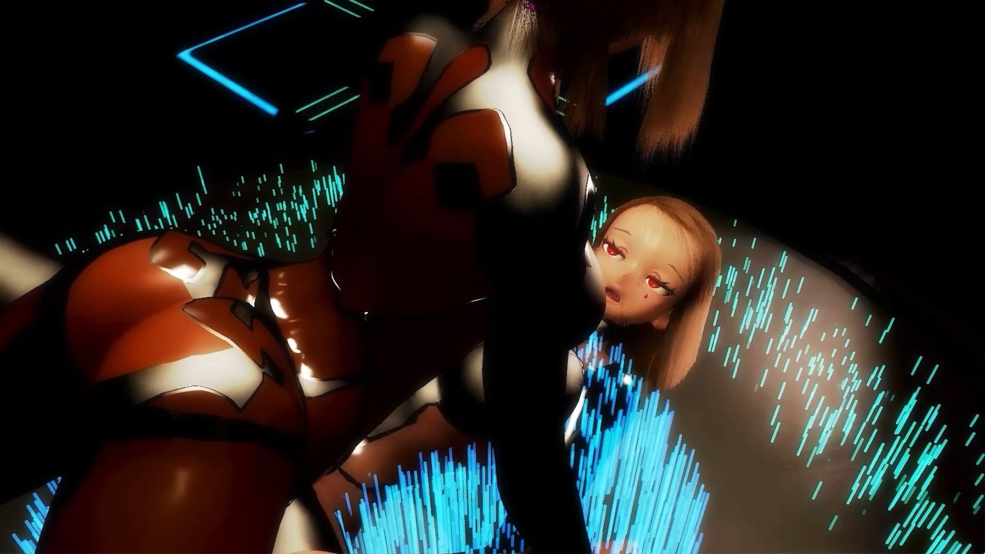 サンプル画像6:洗脳調教プログラム 被験体:アニヤ・メイリー姉妹。爆乳姉妹を洗脳調教！調教プログラムをインストール！爆乳姉妹の運命は？！(レッドカラー) [d_502012]