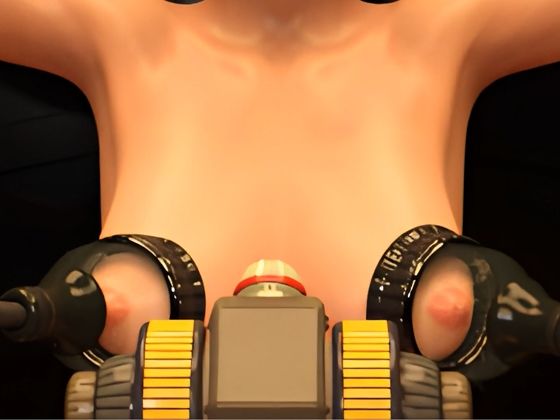 搾乳日焼けふたなり貧乳少女の敏感マシン責め