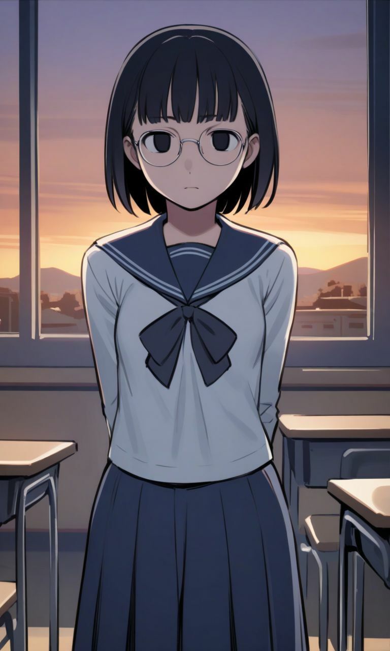 サンプル画像1:無表情な地味子さんと、夕方の教室でセックス。無責任中出し種付けして孕ませる(ハラメウメ) [d_502157]