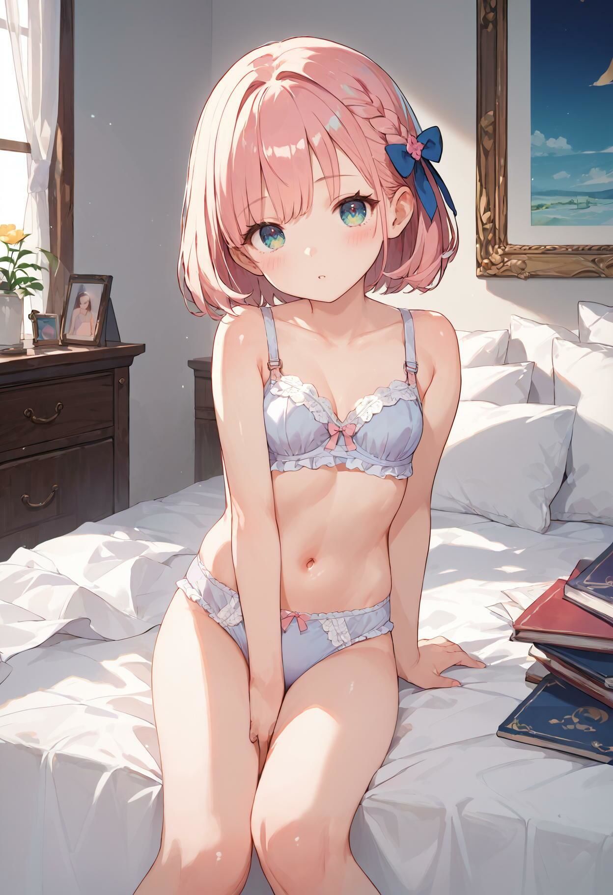 サンプル画像1:【女子校生のブラ＆パンティ】お嬢様の下着コレクション(AI_Shiteru) [d_502165]