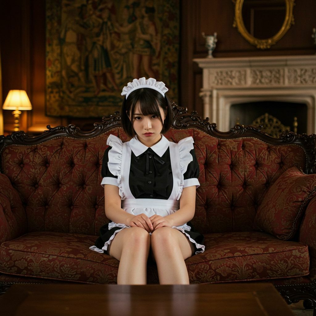 サンプル画像1:放尿を命じられたメイド(もう限界) [d_502221]