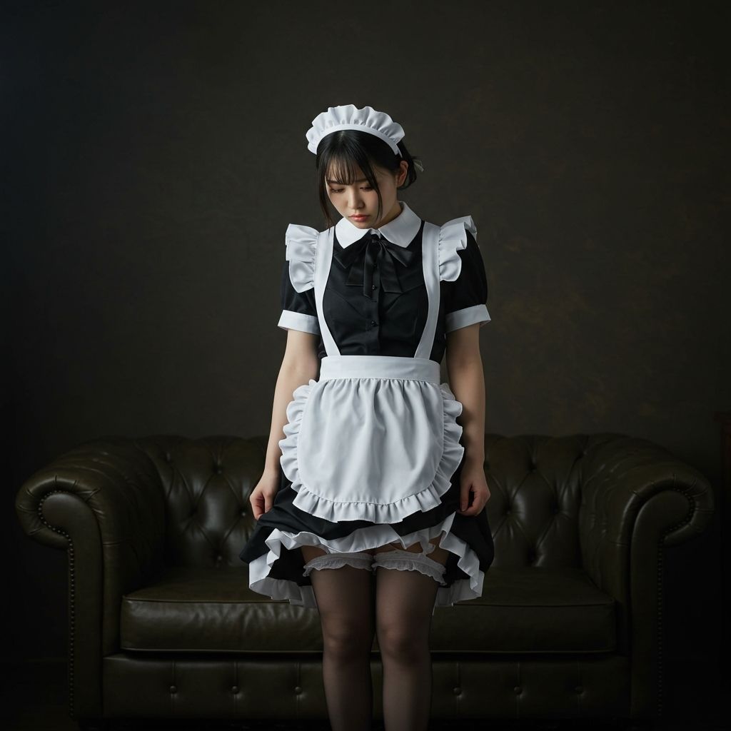 サンプル画像2:放尿を命じられたメイド(もう限界) [d_502221]