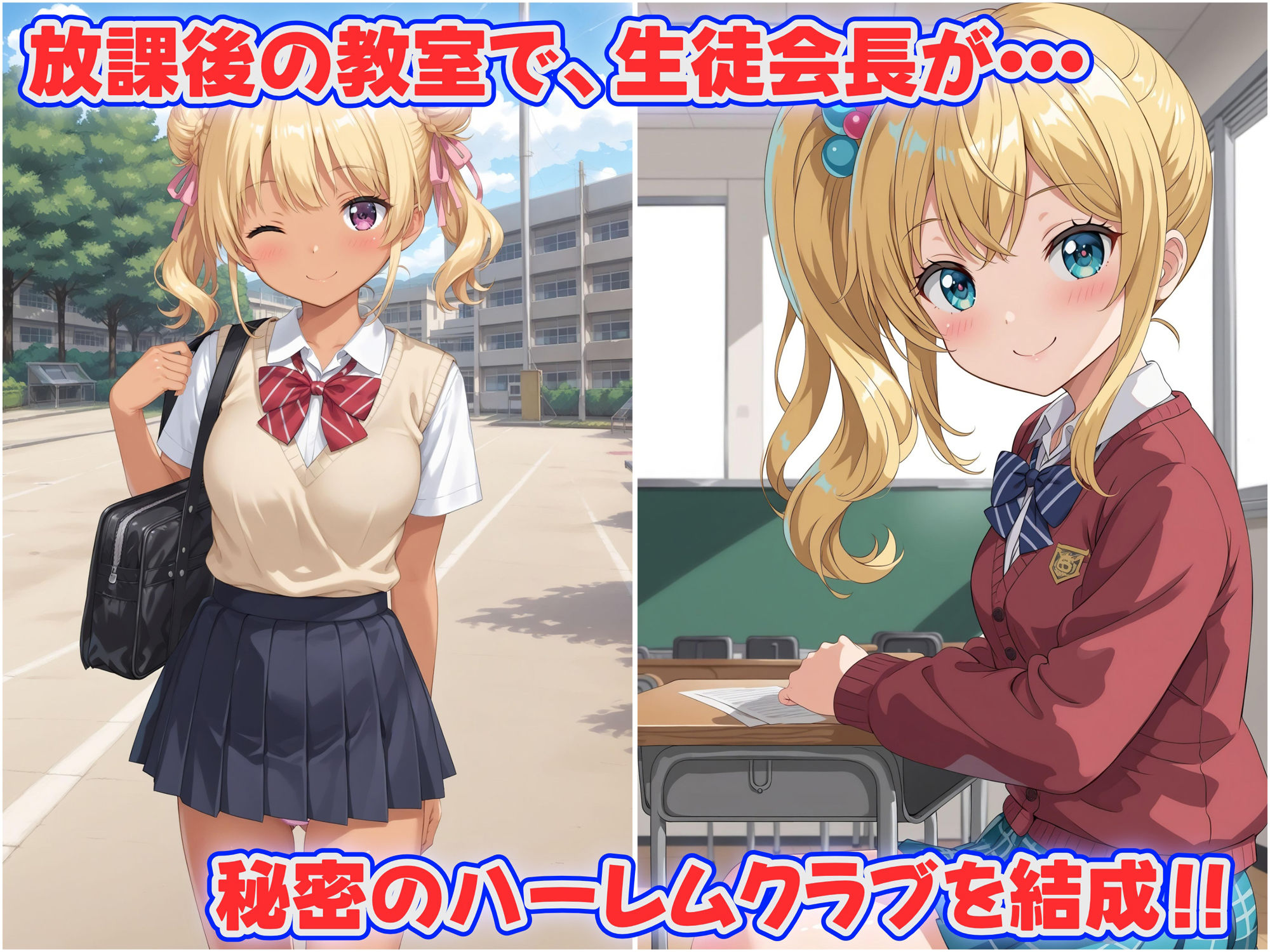 サンプル画像1:制服エッチができるハーレム学園！！(楽園の輪) [d_502318]