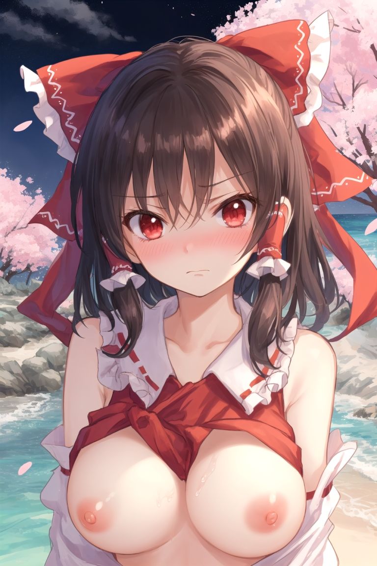 サンプル画像1:魔理沙は霊夢のえっちな写真を撮りたいようです。〜春の晴れた夜の海編〜(ゆるふわ研究所) [d_502352]