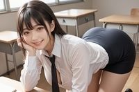 サンプル画像3:韓国風制服の巨乳美少女のエッチな姿(AIグラビアRIU) [d_502436]