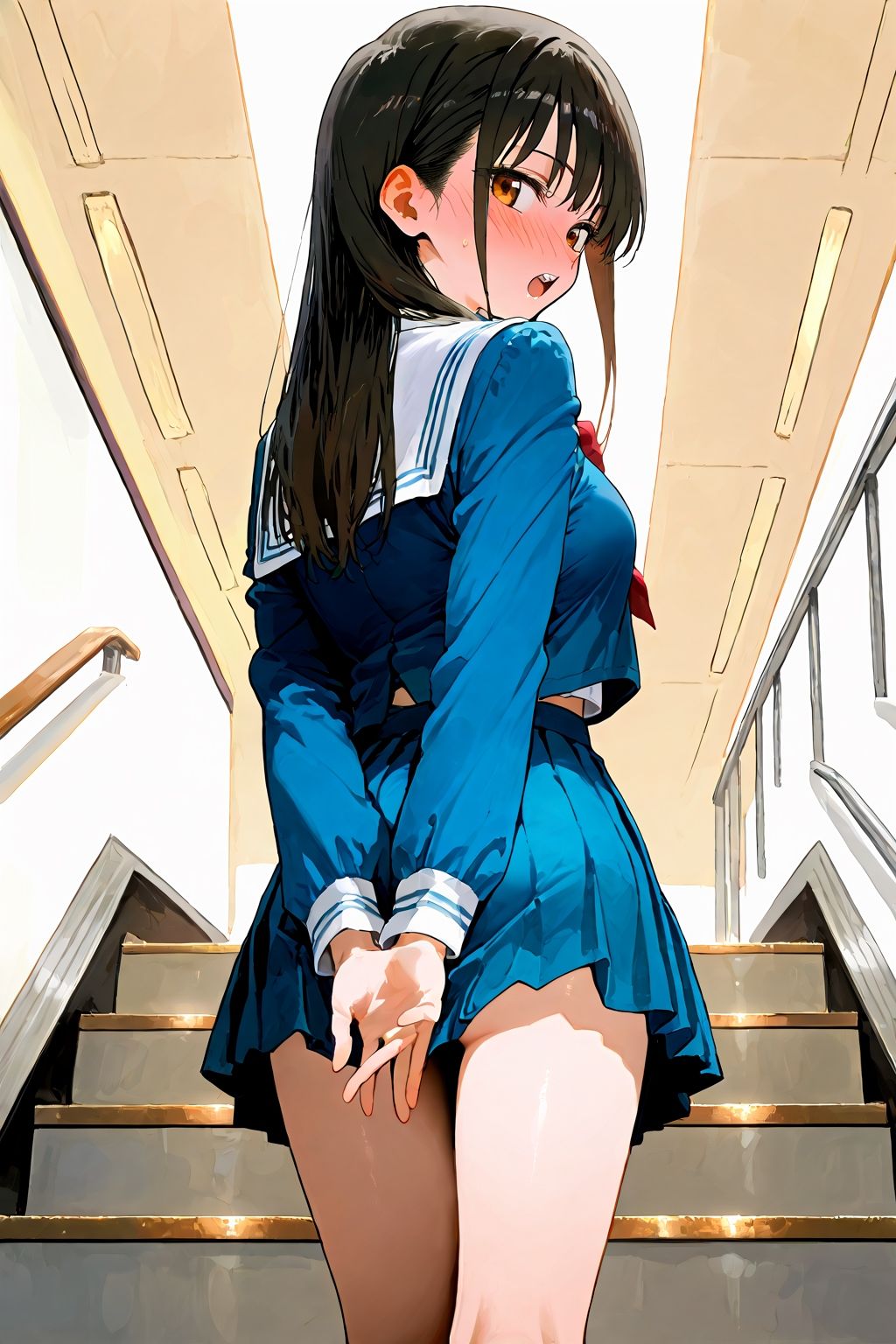 サンプル画像2:【初作限定価格！】恥じらい×パンチラ隠しがやっぱり優勝でした。(びろびろまん) [d_502946]