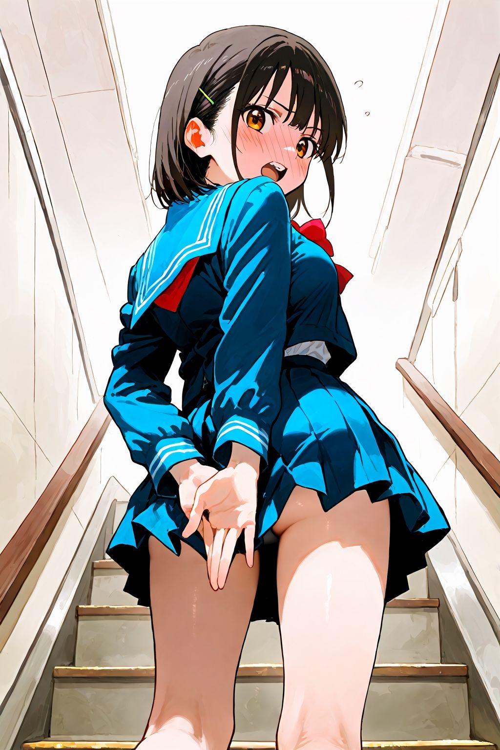 サンプル画像6:【初作限定価格！】恥じらい×パンチラ隠しがやっぱり優勝でした。(びろびろまん) [d_502946]