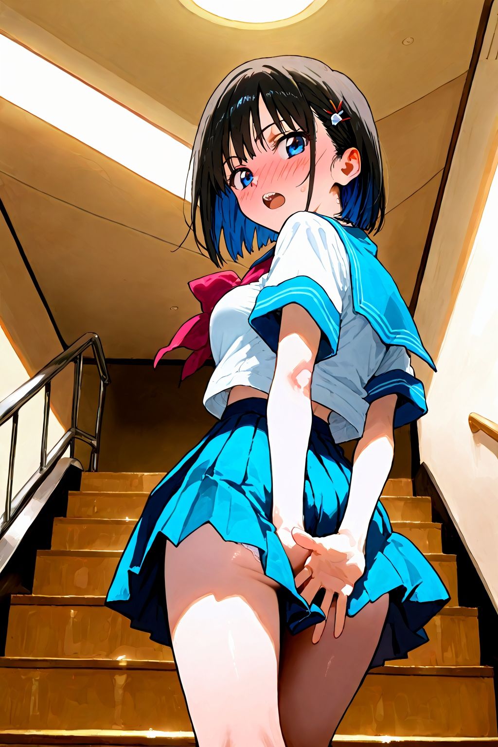 サンプル画像5:恥じらい×パンチラ隠しがやっぱり優勝でした。vol.3(びろびろまん) [d_502949]