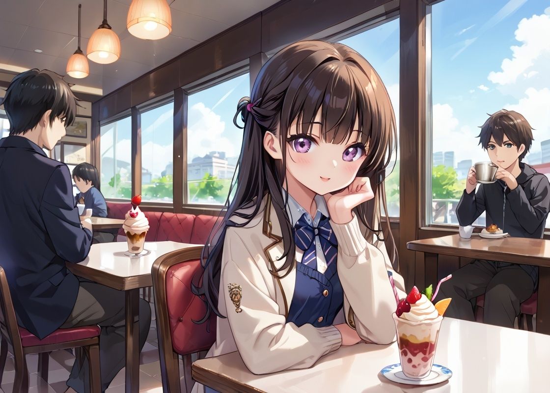 サンプル画像1:純粋な幼馴染と制服エッチ(sksk) [d_502952]