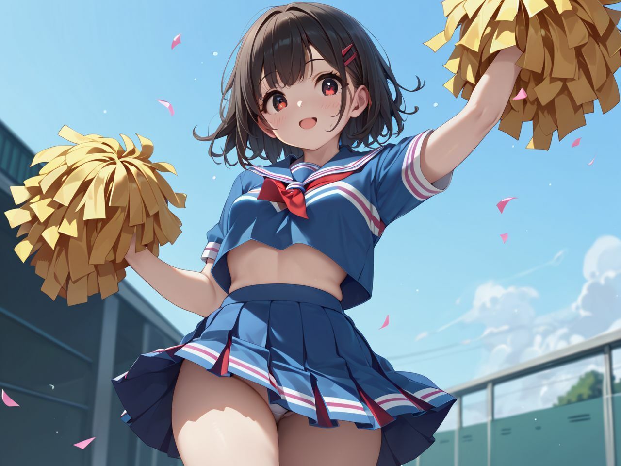 サンプル画像2:つるぺた学園、チアガール -Tsurupeta Academy cheerleader-(美女造) [d_502962]