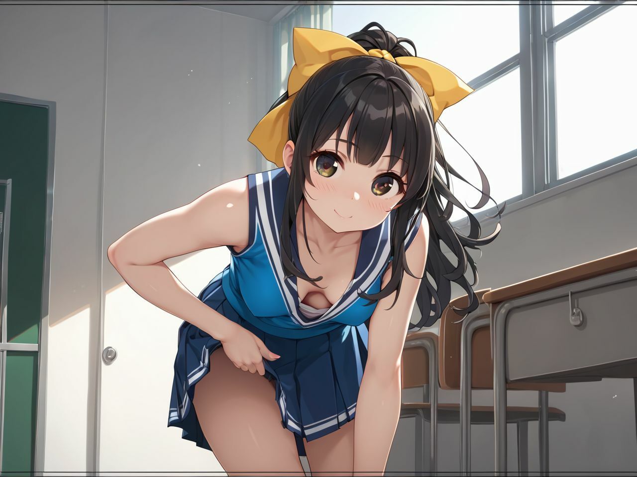 サンプル画像3:つるぺた学園、チアガール -Tsurupeta Academy cheerleader-(美女造) [d_502962]