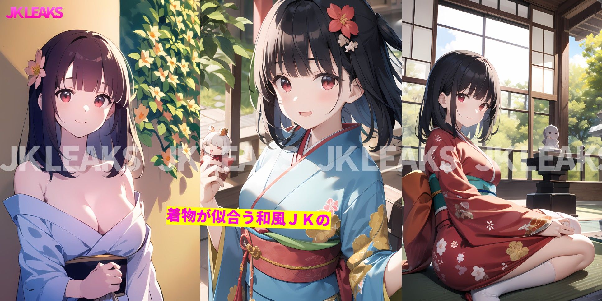 サンプル画像1:JK LEAKS 29 -着物美人和室エッチ編 -【音声入り和室エッチアニメ付】(AniyA) [d_503004]