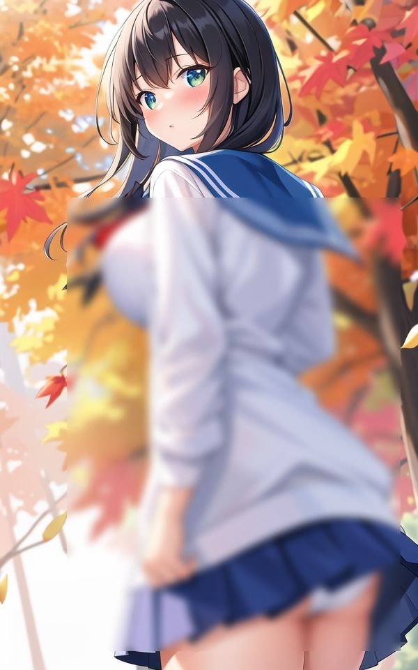 サンプル画像2:風でパンツ見えちゃってませんか？(AIもてなす工房) [d_503013]