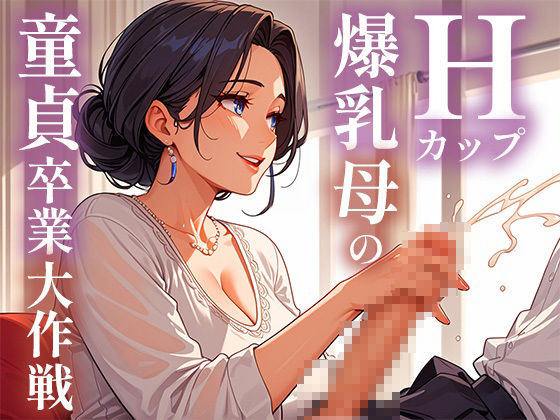 サンプル画像1:【効果音文字付き】Hカップ爆乳母の童貞卒業大作戦(TAKUNOSUKE) [d_503033]