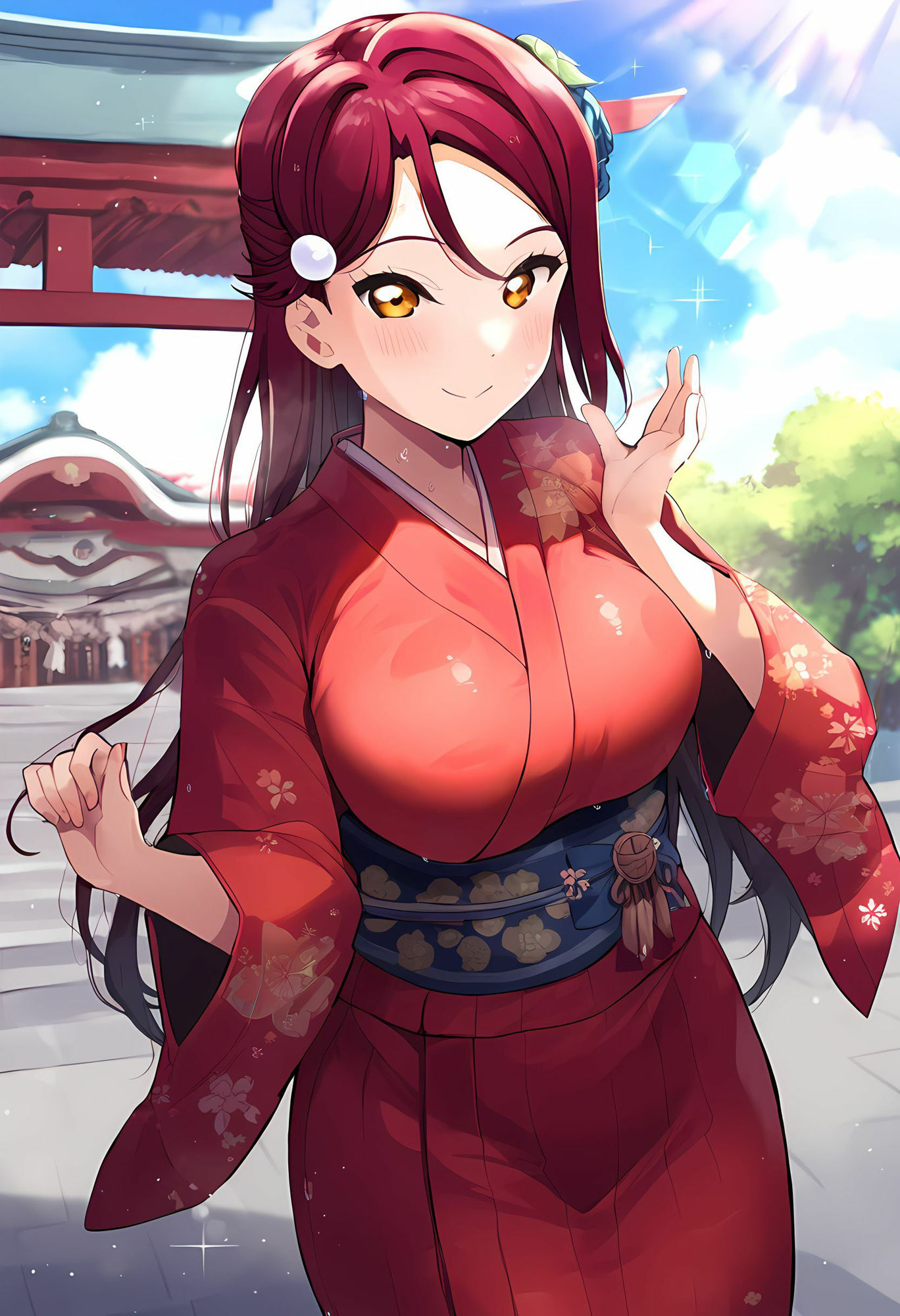 サンプル画像1:梨子ちゃんのエッチなCG集（着物編）(かたい棒) [d_503079]