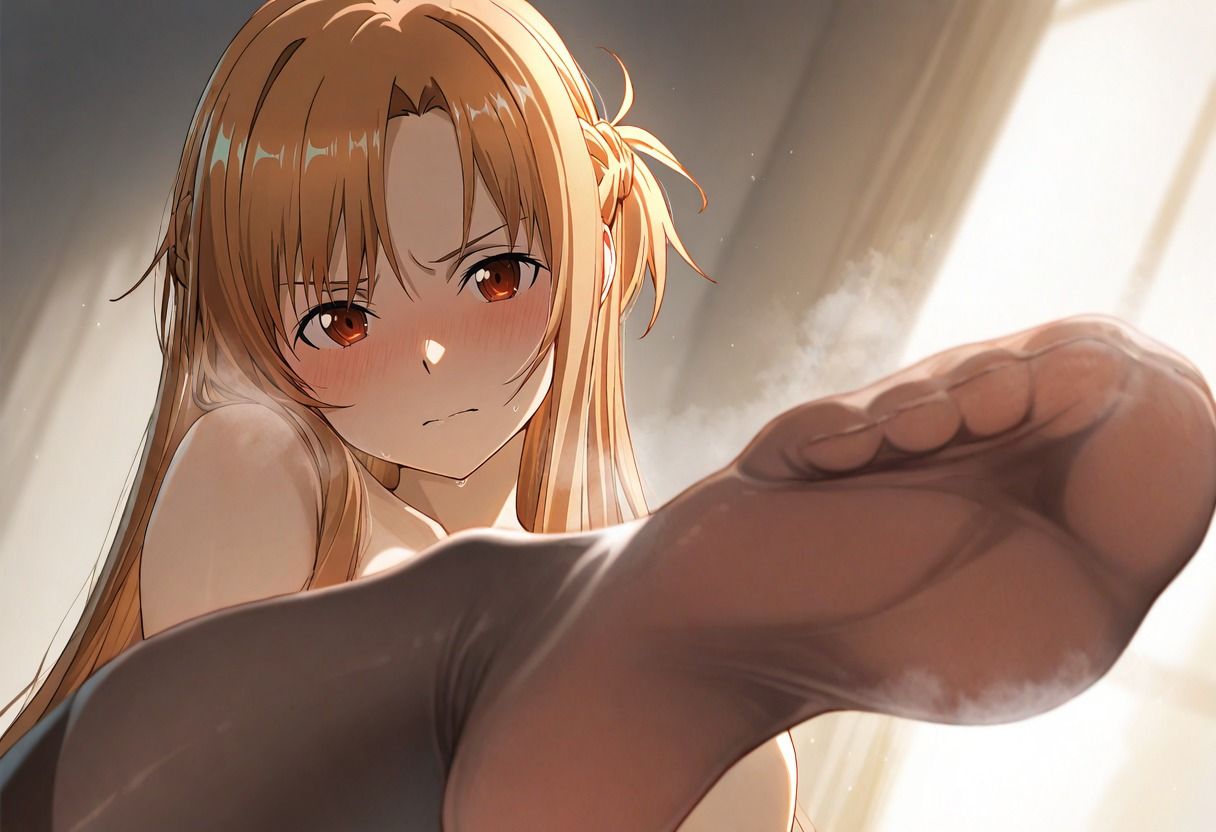 サンプル画像2:アスナさんのえちえちな足 vol.1＋vol.2(OtakukunB) [d_503185]