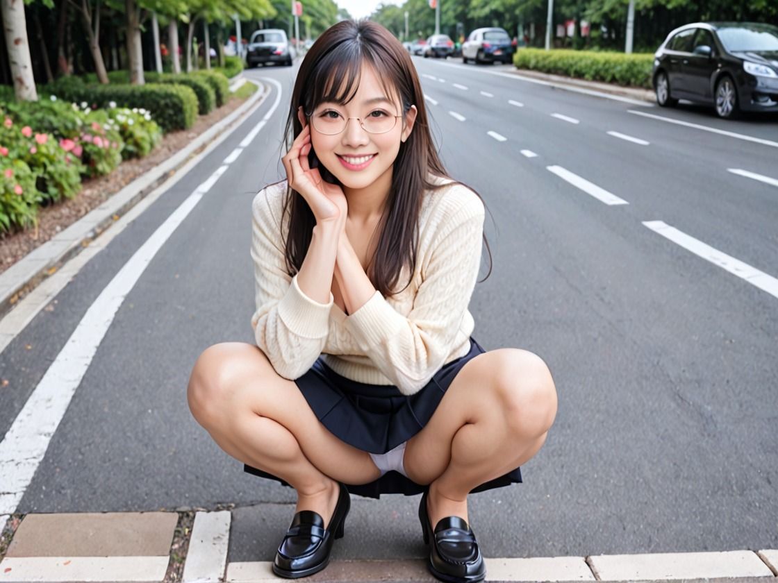 サンプル画像2:露出女子校生 けやき坂でまってるね(あらびきコショウ) [d_503305]