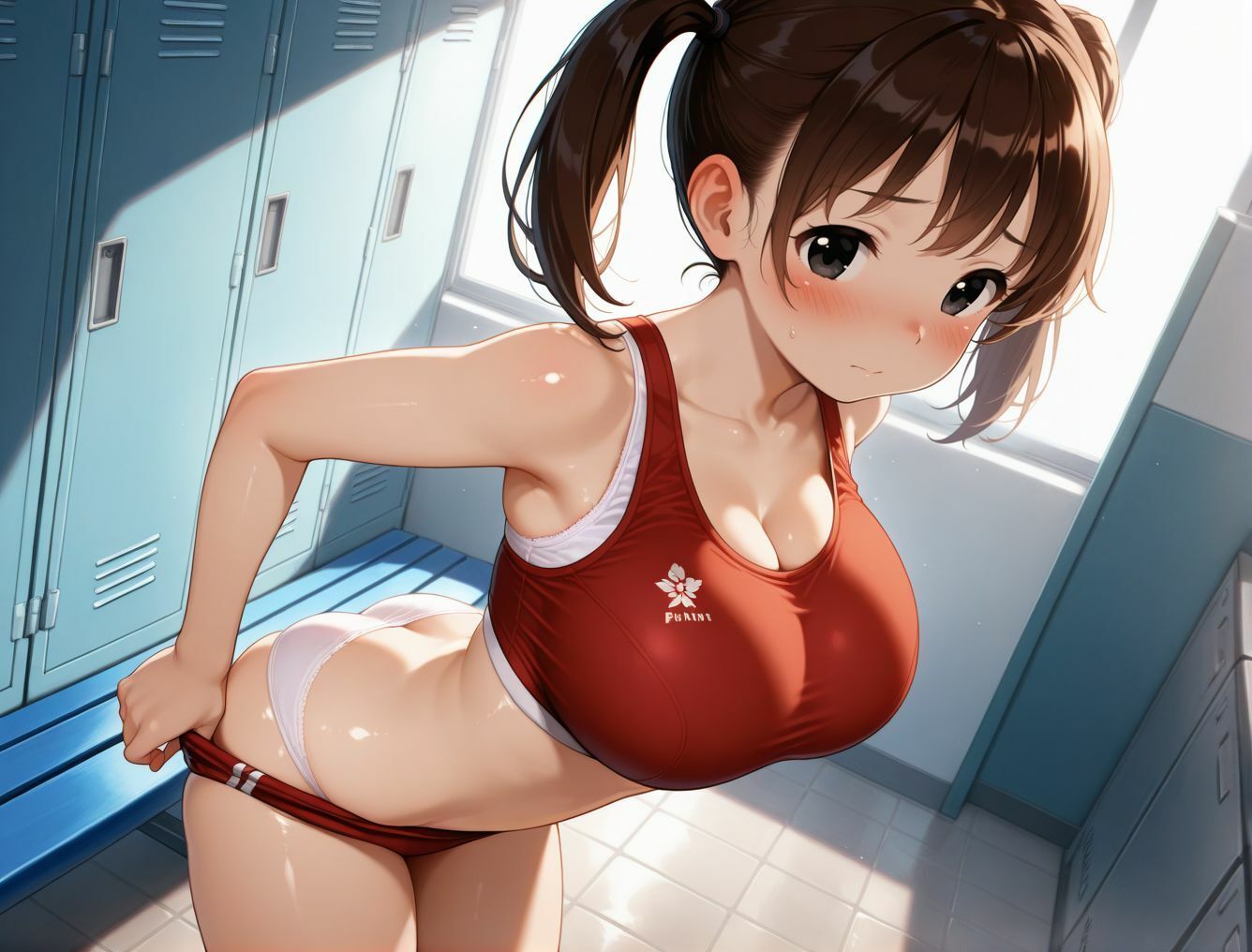 サンプル画像1:巨乳陸上少女を種付け合宿で孕ませろ！(孕ませパラダイス) [d_503327]