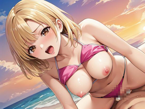 サンプル画像3:金髪ギャルがビーチで大胆開放SEX(マッテテコイサンマン) [d_503366]