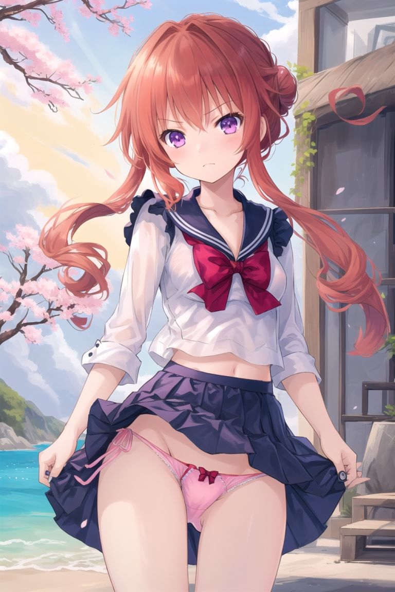 サンプル画像1:八舞耶倶矢ちゃんのパンチラ写真集〜春の晴れた朝の海編〜(ゆるふわ研究所) [d_503379]