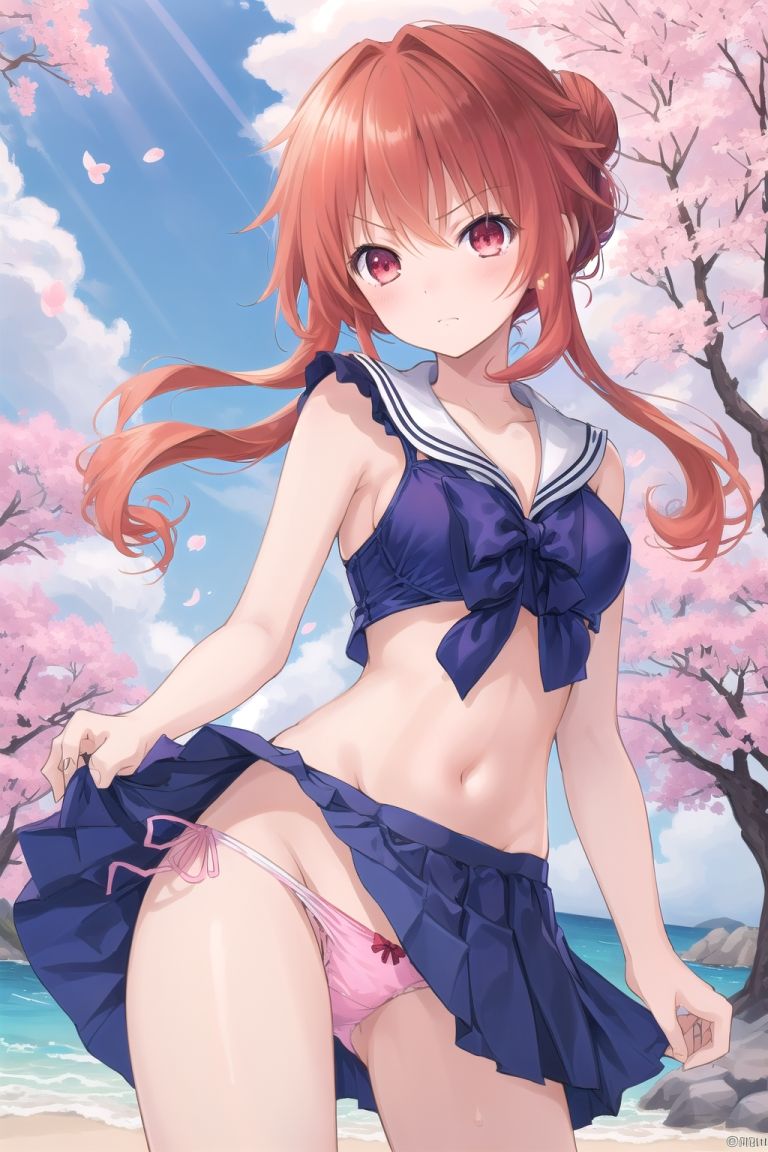 サンプル画像2:八舞耶倶矢ちゃんのパンチラ写真集〜春の晴れた朝の海編〜(ゆるふわ研究所) [d_503379]