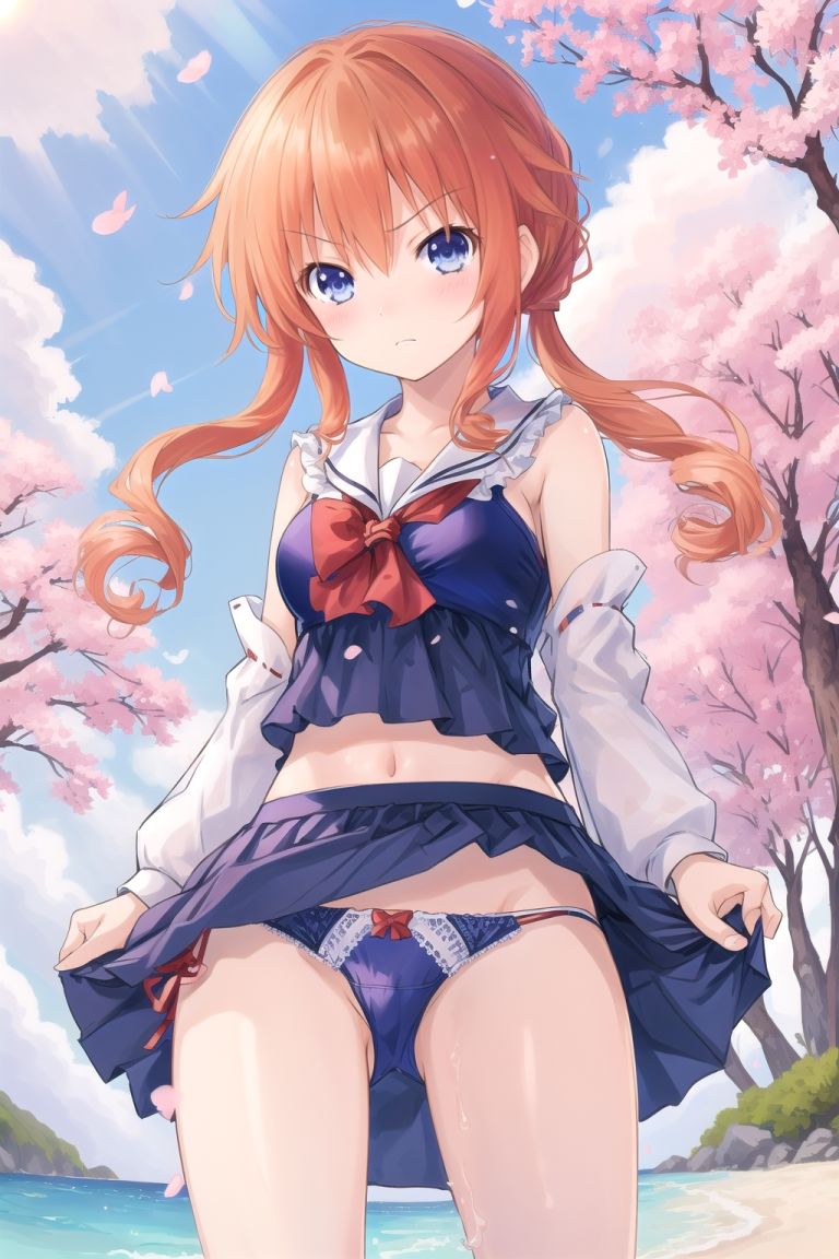 サンプル画像4:八舞耶倶矢ちゃんのパンチラ写真集〜春の晴れた朝の海編〜(ゆるふわ研究所) [d_503379]