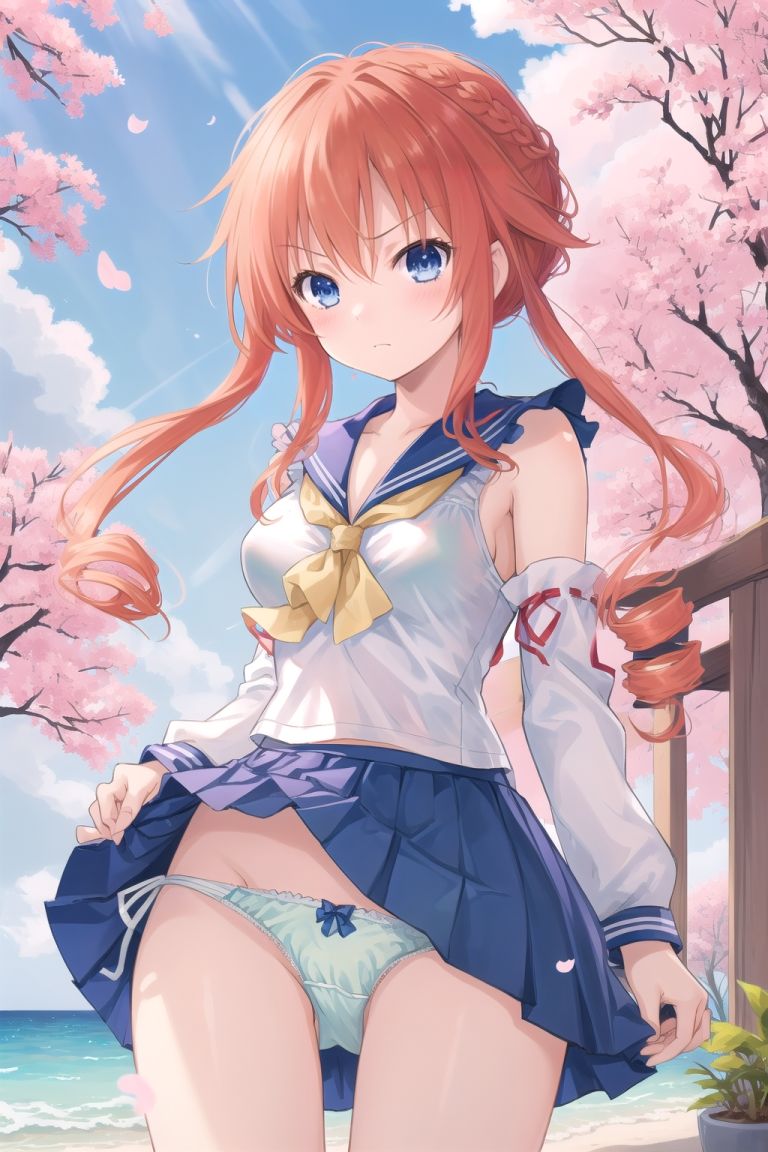 サンプル画像6:八舞耶倶矢ちゃんのパンチラ写真集〜春の晴れた朝の海編〜(ゆるふわ研究所) [d_503379]