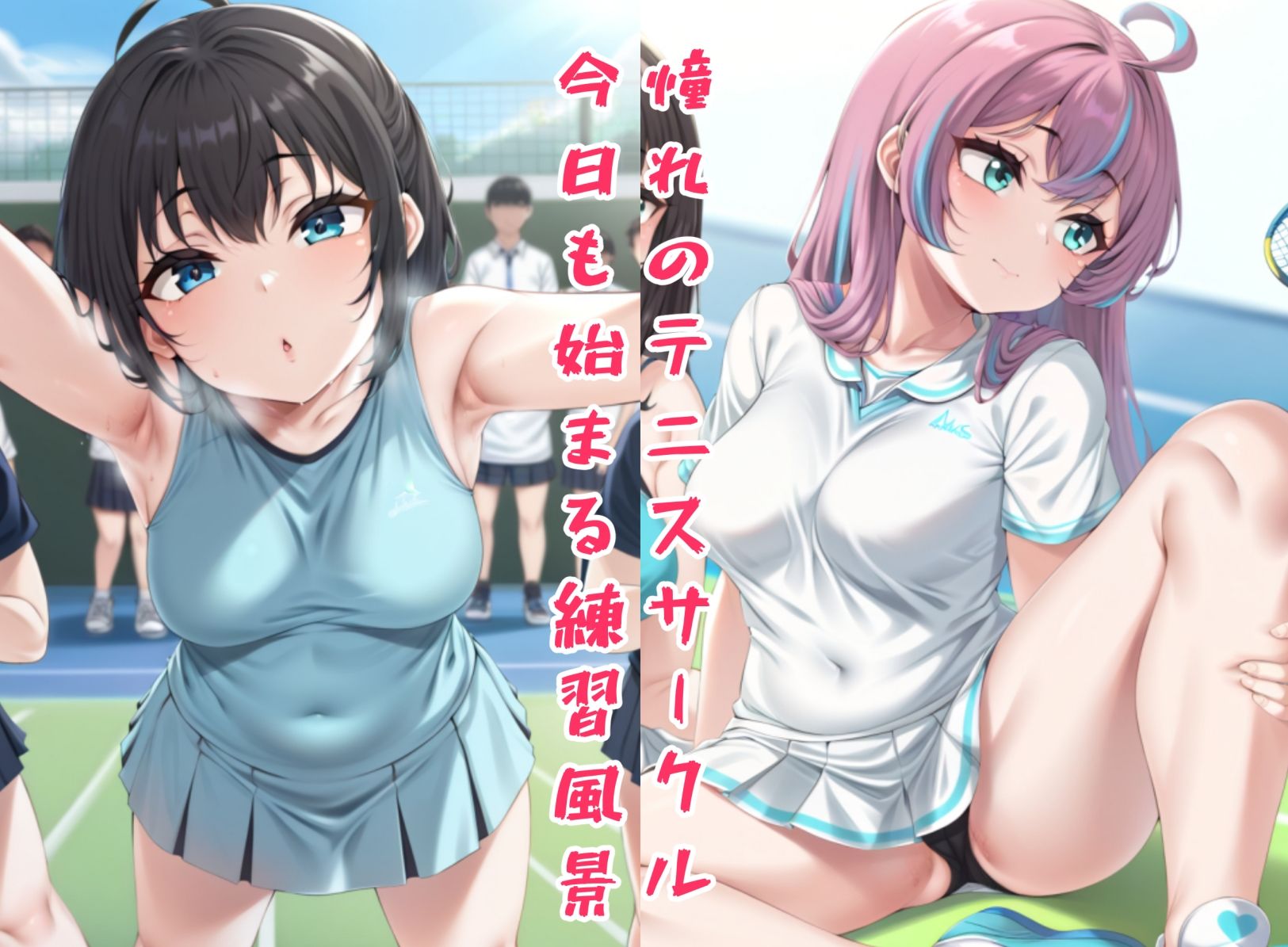 サンプル画像1:テニスサークルは破廉恥クラブ(ピクセル詩人) [d_503598]