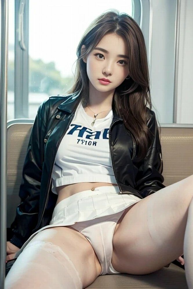 女子大生電車開脚パンチラ画像集のサンプル画像 6