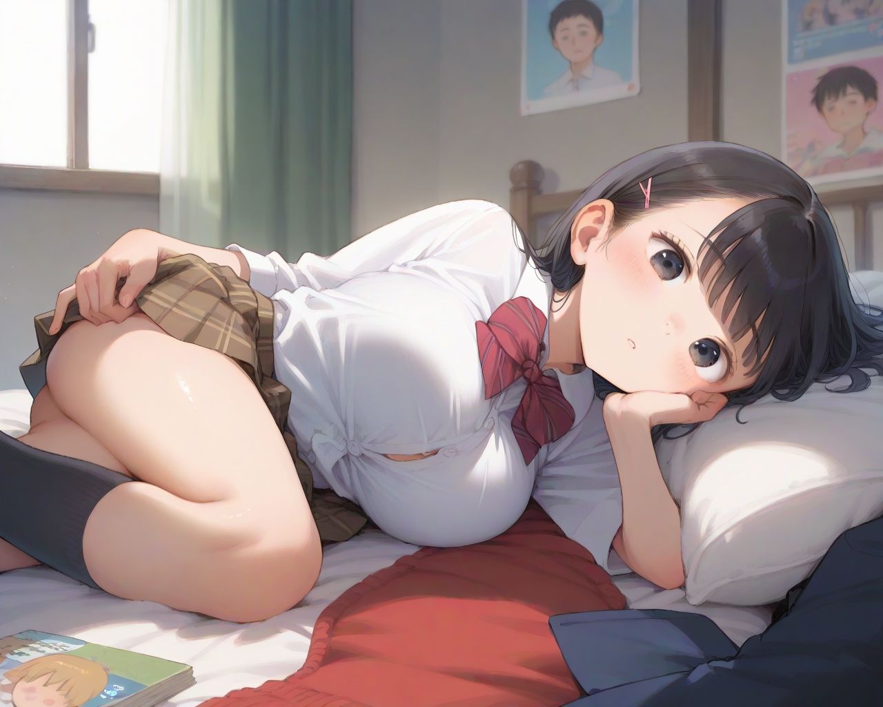 サンプル画像1:女子校生で爆乳妹との中出し同居性活(ピチッとアワビ) [d_503775]