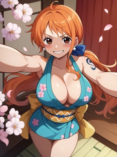 サンプル画像1:ONE PIECEのナミから送られてきた自撮り写真3(自撮りサークル  イカスミ工房) [d_503829]