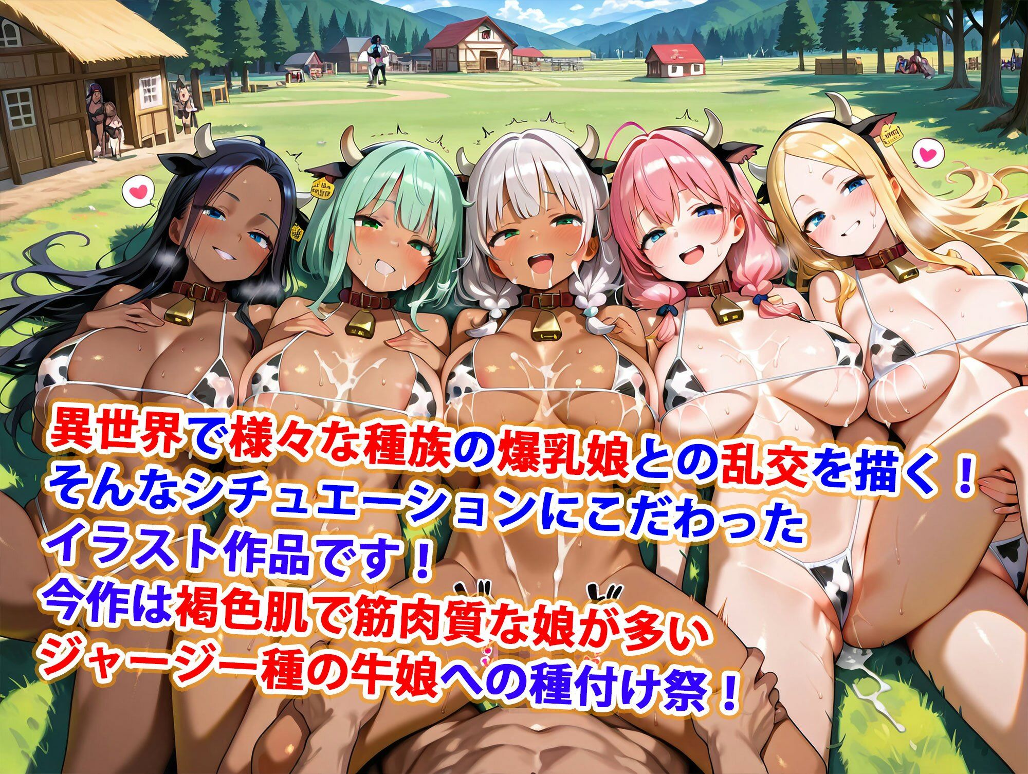 サンプル画像1:異世界爆乳物語〜褐色日焼け腹筋割れ牛娘種付け祭〜(異世界爆乳物語) [d_503873]