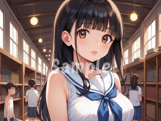 サンプル画像1:発情期の爆乳肉食生徒会長(べも太郎) [d_503949]