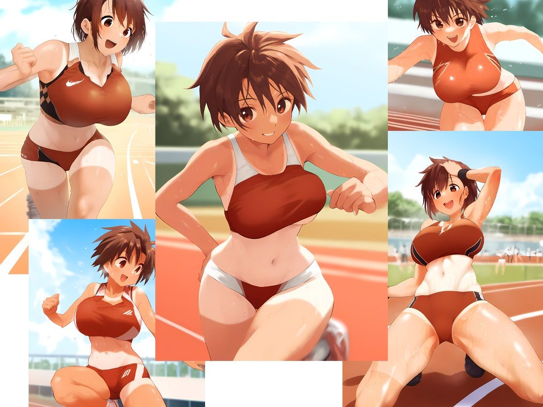 サンプル画像6:巨乳ボーイッシュ陸上女子500枚(強化カラス) [d_504131]