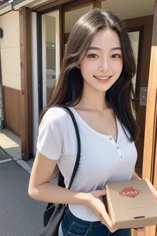 サンプル画像2:野球帽子をかぶった黒髪美女のデリバリー女子のおっぱい見せサービスはじめました。(妄想リアリティ工房) [d_504154]