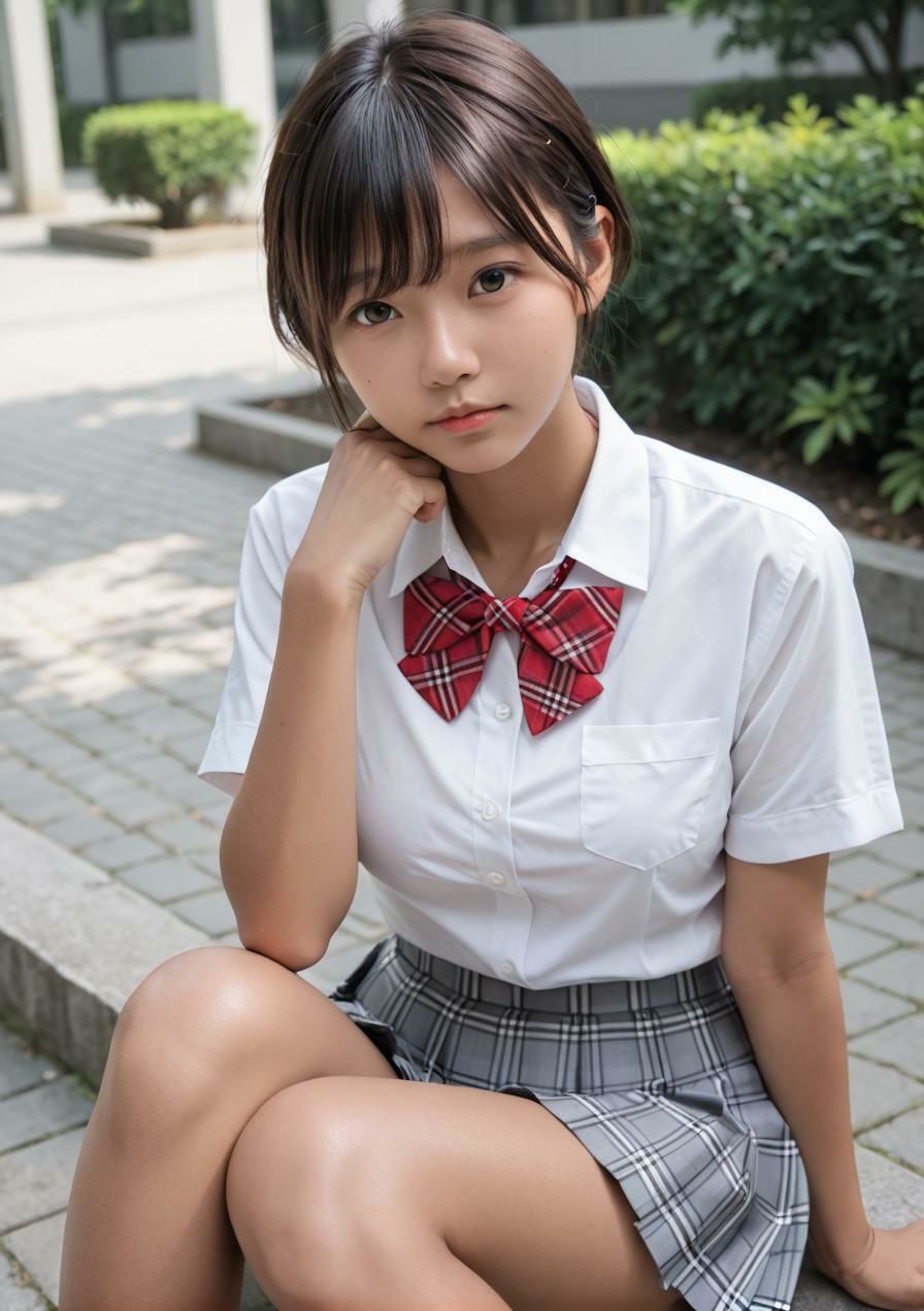 サンプル画像2:日焼けショート【実写系AI超リアルCG集EX】（500枚）(kohane@AI girl) [d_504157]