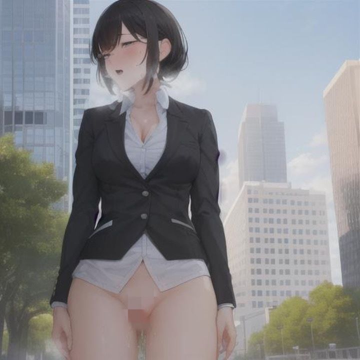 サンプル画像3:ブレザーちゃんのどこでも露出！！  黒髪ちゃん編(まんまんちん) [d_504190]