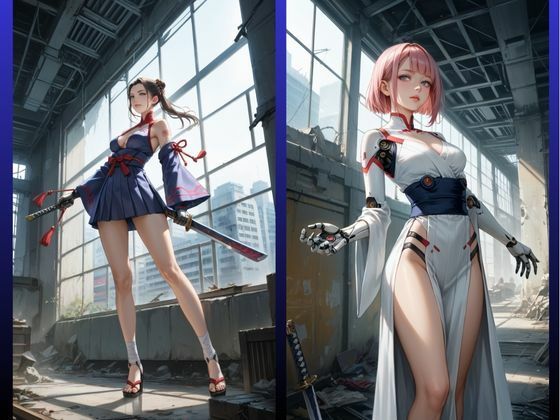 サンプル画像2:Cyberpunk Girl Samurai 02(tyobirin) [d_504210]