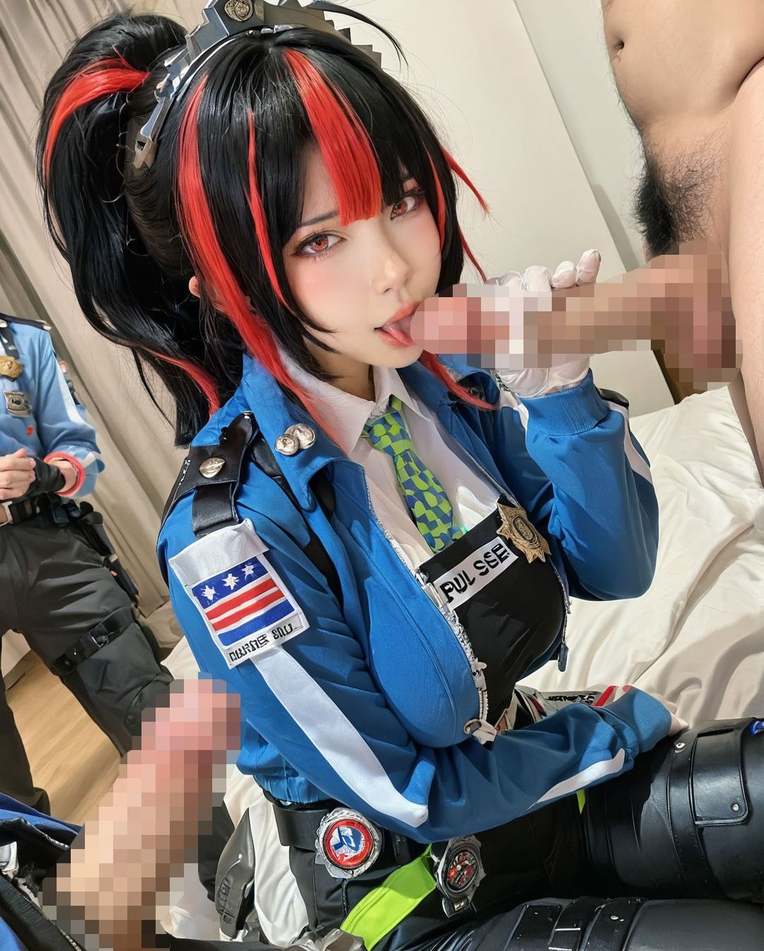 サンプル画像4:朱鳶のコスプレイヤーさんとコミケ終わりに濃厚セックス ZZ● （制服＆競泳水着）(HentAI Maniac Japan) [d_504246]
