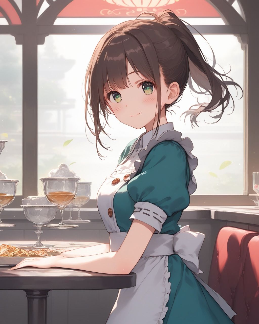 サンプル画像1:ちょっとエッチなウエイトレス(たこやき) [d_504306]