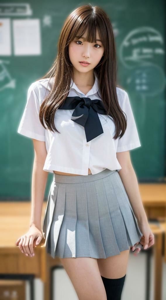 サンプル画像1:制服コスプレ美女【Japan AI Diva vol.15】(Japan AI Diva) [d_504390]