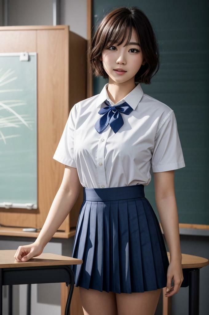 サンプル画像2:制服コスプレ美女【Japan AI Diva vol.15】(Japan AI Diva) [d_504390]