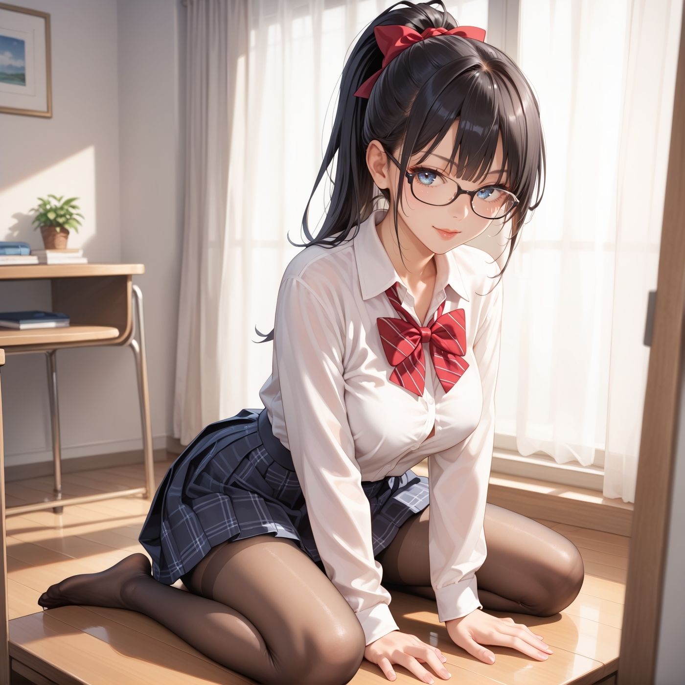 サンプル画像1:学園性活！やりまくりな女子校生たち 5【メガネ美少女たちとやりまくり！美麗な収録200枚！】(アオとハル) [d_504439]