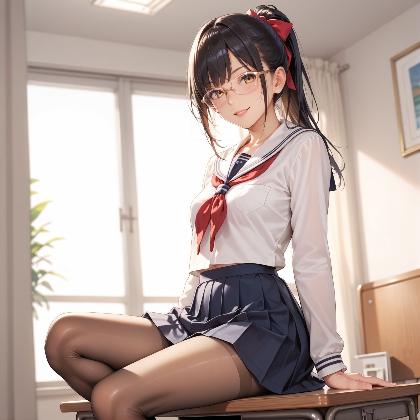 サンプル画像5:学園性活！やりまくりな女子校生たち 5【メガネ美少女たちとやりまくり！美麗な収録200枚！】(アオとハル) [d_504439]